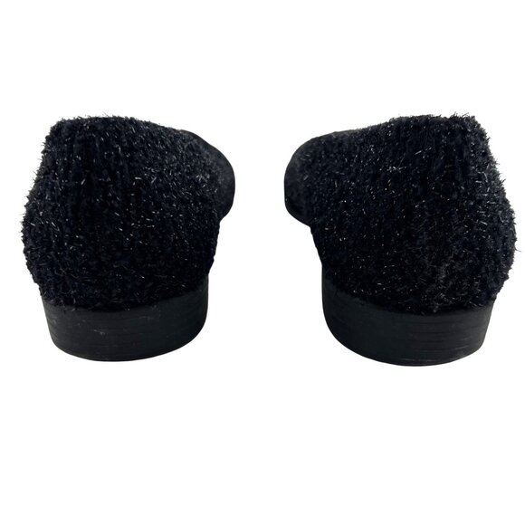 Womens 9M Witchy Black Fairy Shimmering Textured Rubber Soled Flats by 9 & Co. - Picture 5 of 12